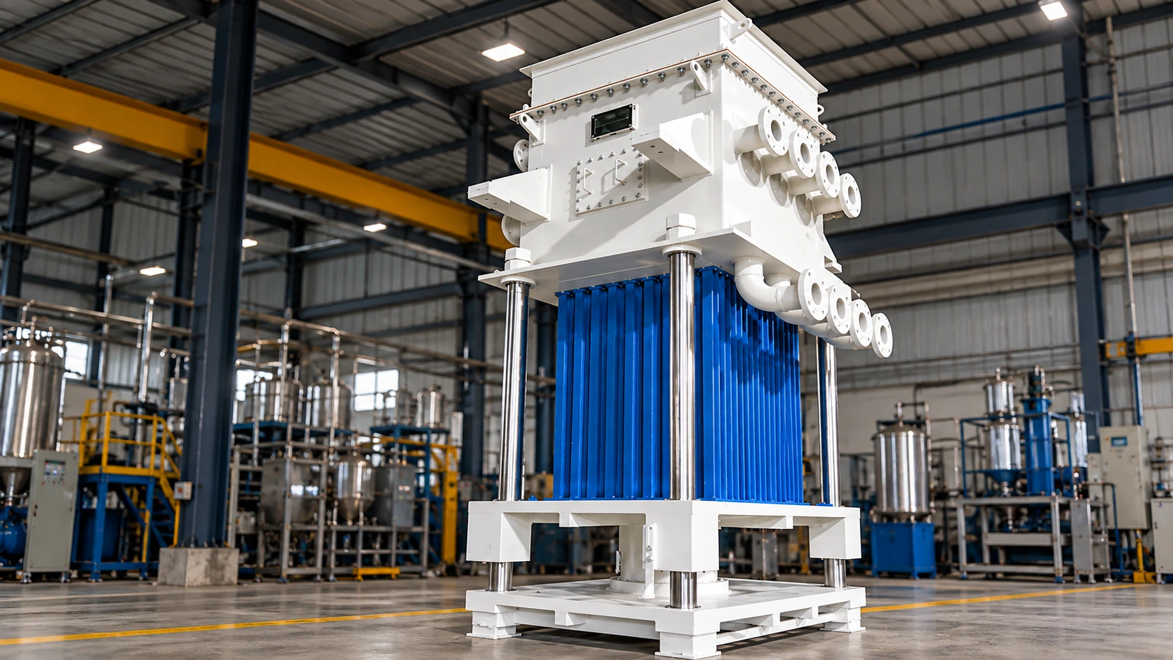 Transparent soap making plant manufacturer in India - layout with conveyor, jacketed mixing vessel, pump, filtration unit and stamping press by Radical Engineering