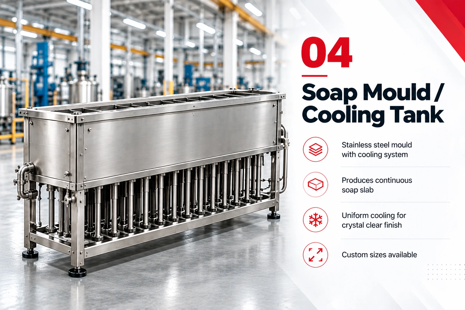 Filtration unit for transparent soap production line